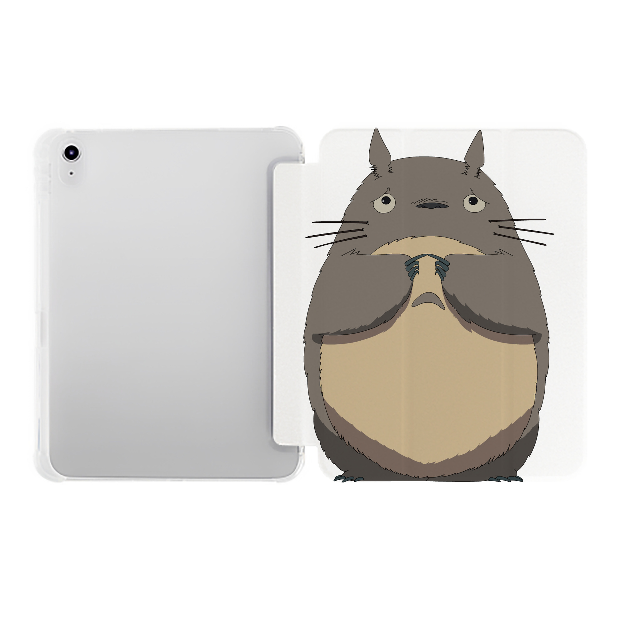 （画像用） となりのトトロ 草壁メイ 草壁サツキ My Neighbor Totoro Satsuki Kusakabe Mei Kusakabe IPad ケース ペン収納付き 三つ折りスタンド PUレザー×シリコン 対応機種9.5/10.5/10.9インチ
